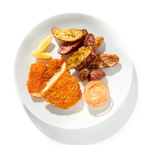 Chef's Surprise Bundle: Crispy Chicken Cutlet with Za’atar Rainbow Potatoes + Mystery Meals